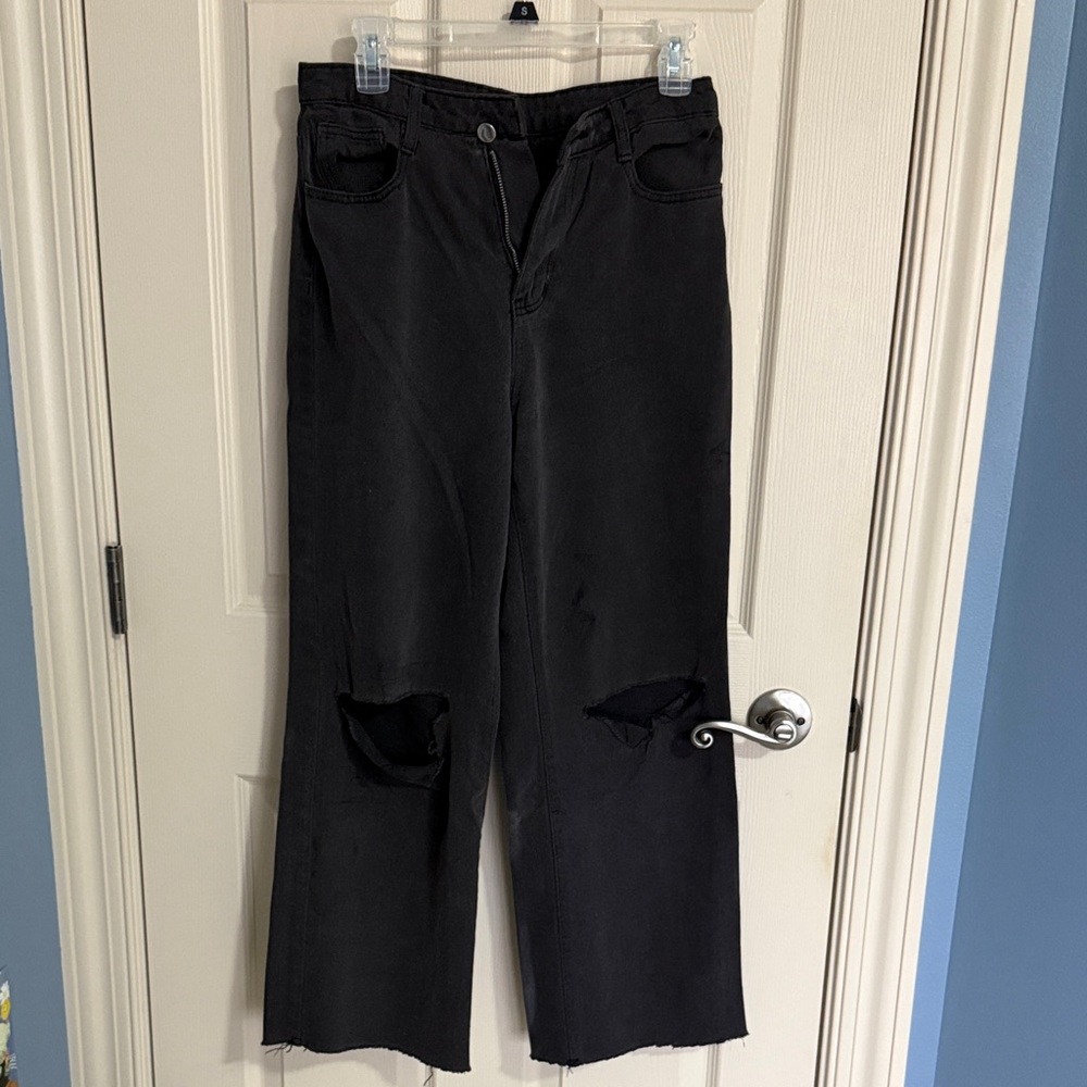 Classic Black Straight Leg Jeans